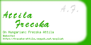 attila frecska business card